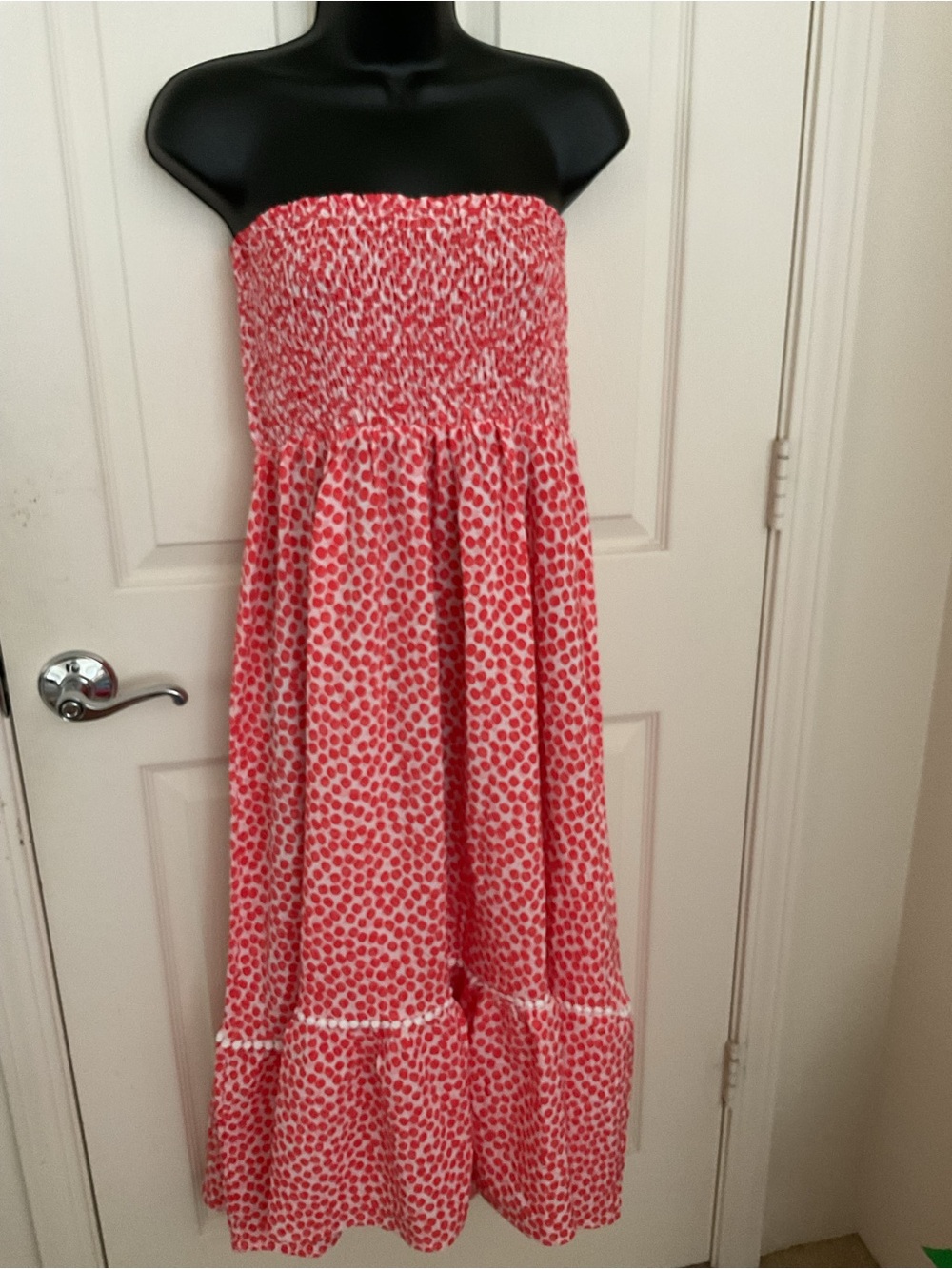 Strapless Red Polka Dot Sundress - KOJOC?
